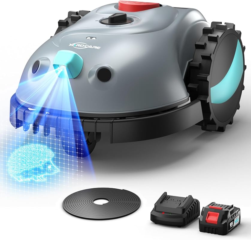 V100 Robot Lawn Mower: HD Vision, Smart Obstacles, Low-Noise for Small