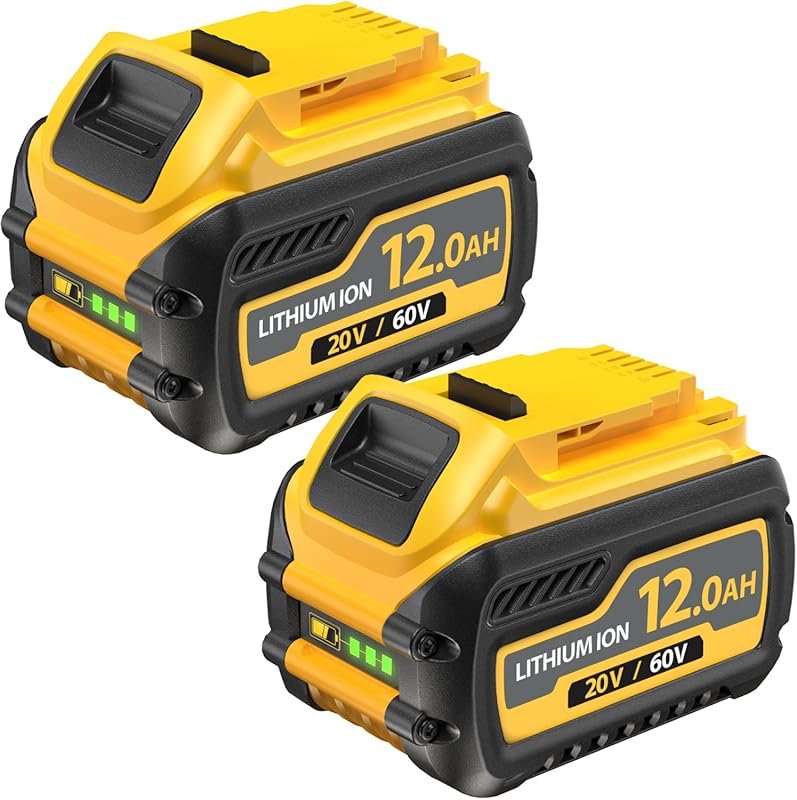2-Pack 12000mAh Replacement Batteries for Dewalt 20V/60V Max Cordless