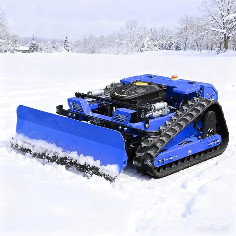 Infront Crawler Track Remote Control Lawn Mower with Snow Plow, Hybrid