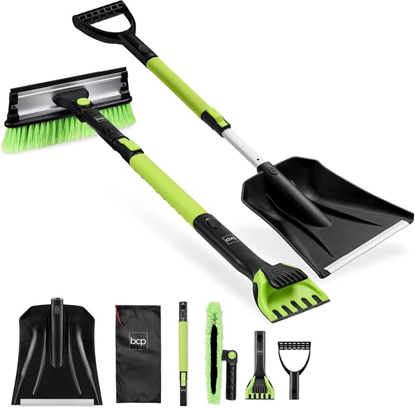 Best Choice Products 4-in-1 Extendable Snow Brush with Shovel & Ice Sc