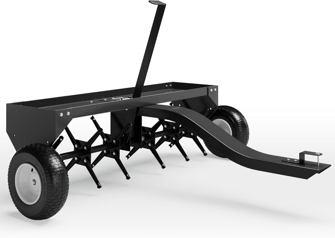 40-Inch Tow Behind Plug Aerator: 24 Steel Tines, Weight Tray, Universa