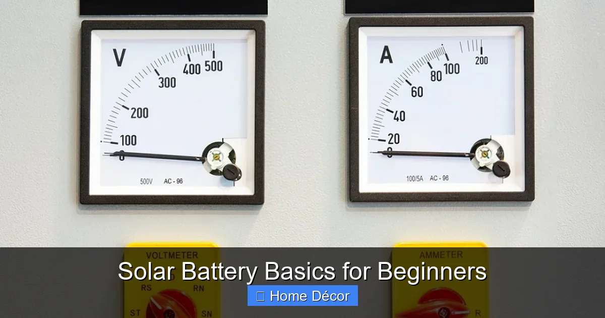 Solar Battery Basics for Beginners