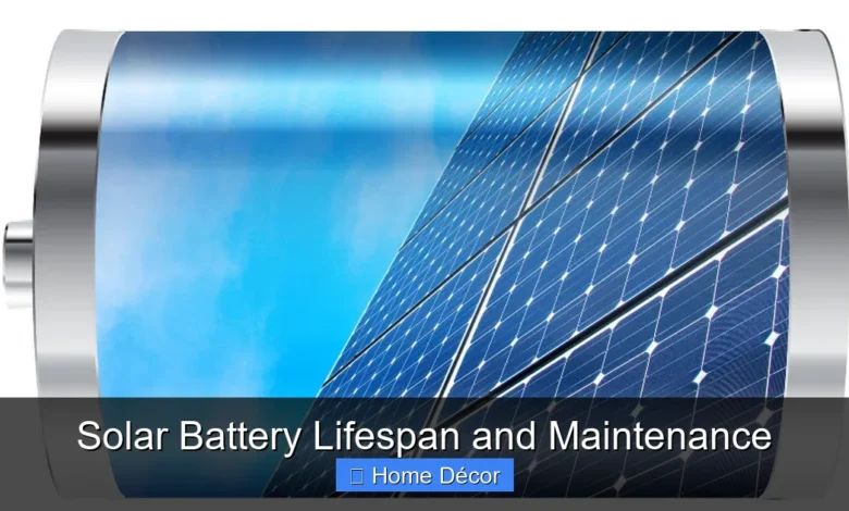Solar Battery Lifespan and Maintenance