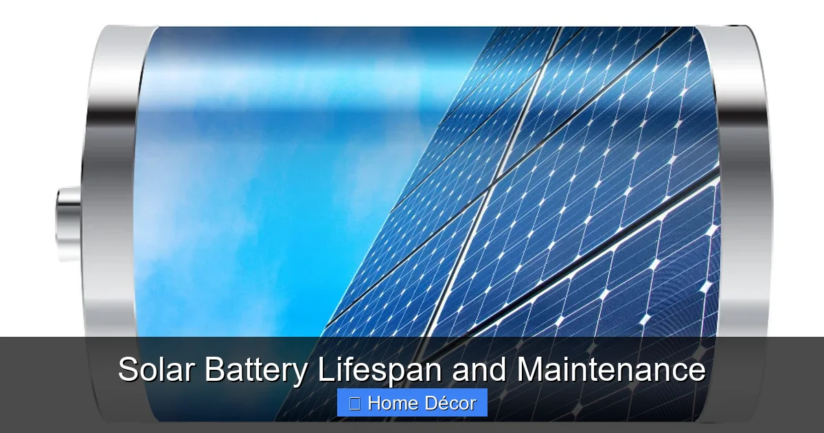 Solar Battery Lifespan and Maintenance
