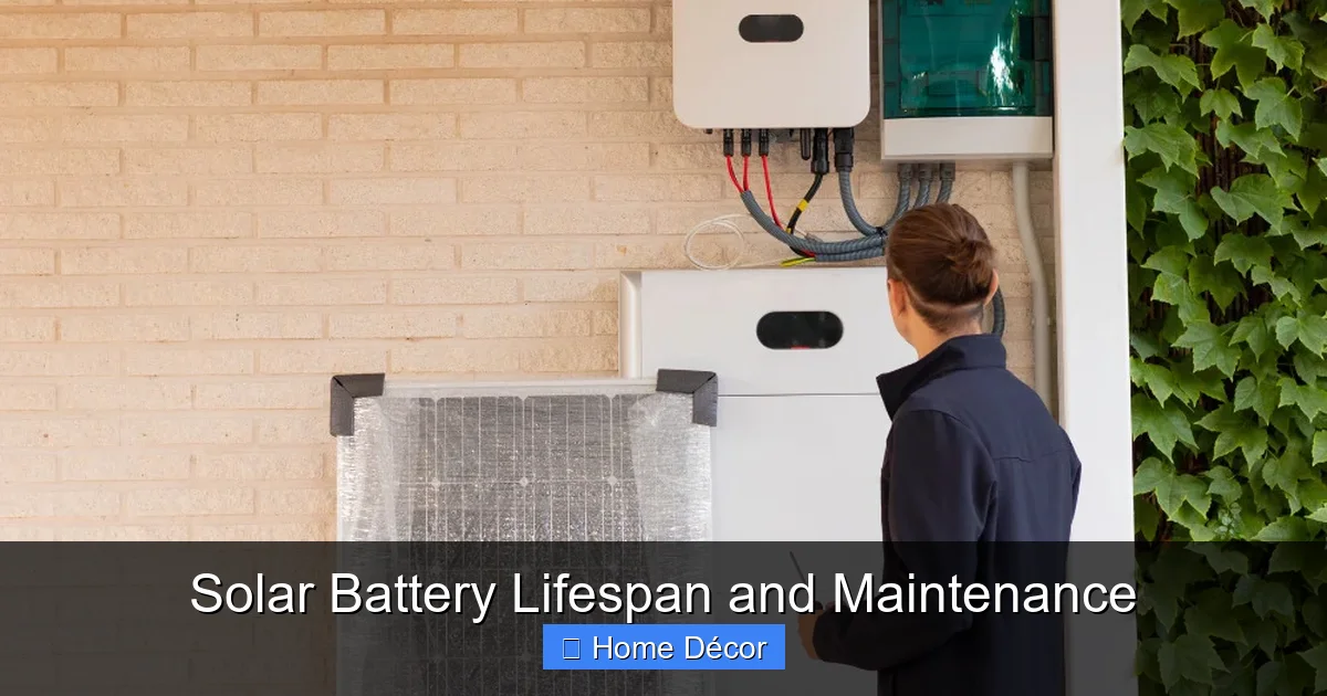 Solar Battery Lifespan and Maintenance