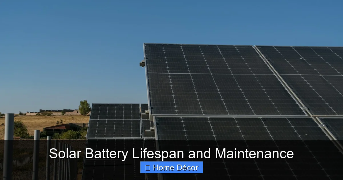 Solar Battery Lifespan and Maintenance