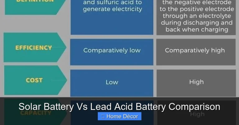 Solar Battery Vs Lead Acid Battery Comparison