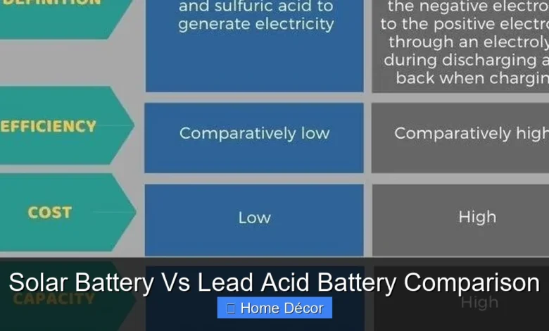 Solar Battery Vs Lead Acid Battery Comparison