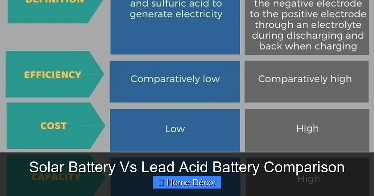 Solar Battery Vs Lead Acid Battery Comparison