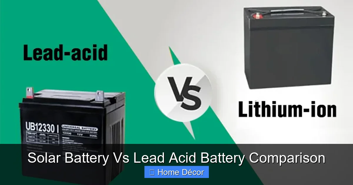 Solar Battery Vs Lead Acid Battery Comparison