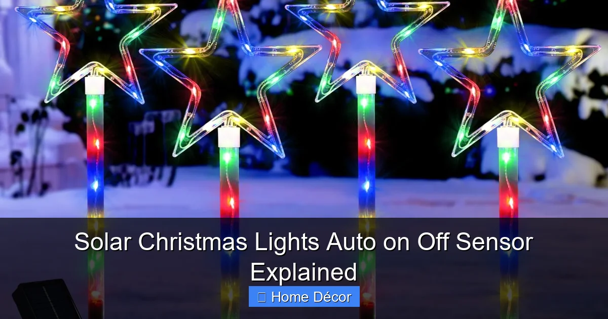 Solar Christmas Lights Auto on Off Sensor Explained
