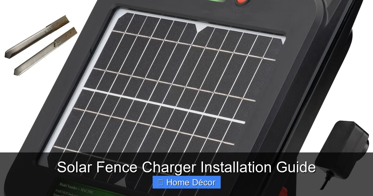 Solar Fence Charger Installation Guide