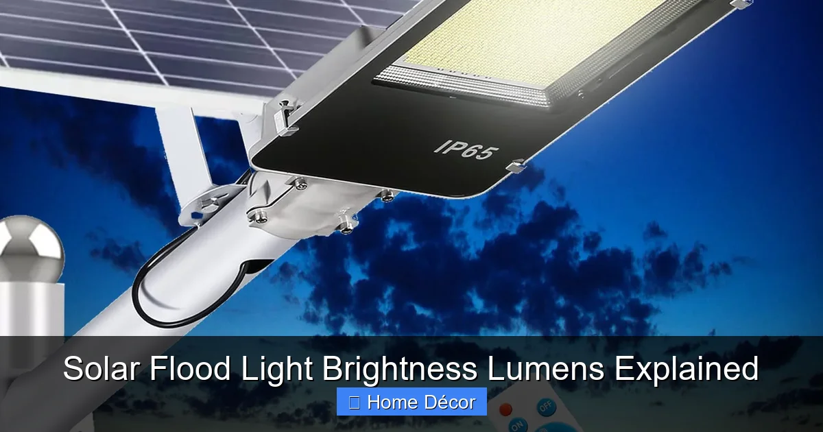 Solar Flood Light Brightness Lumens Explained
