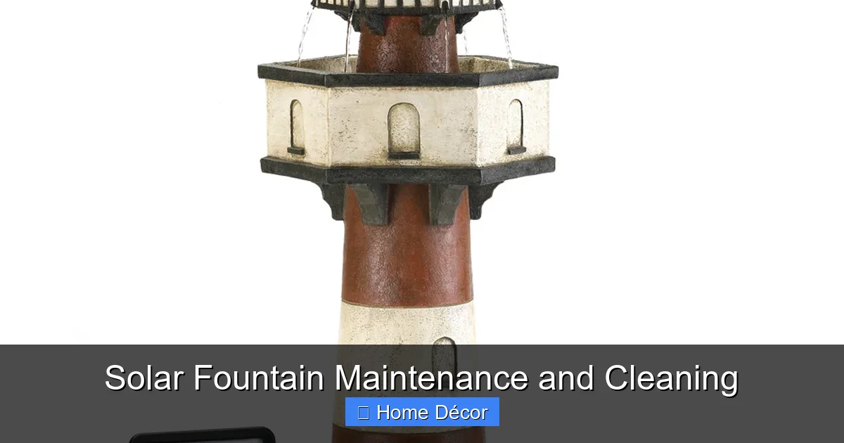 Solar Fountain Maintenance and Cleaning