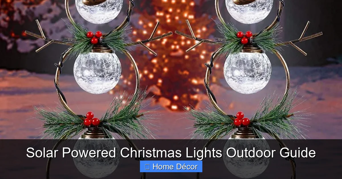Solar Powered Christmas Lights Outdoor Guide