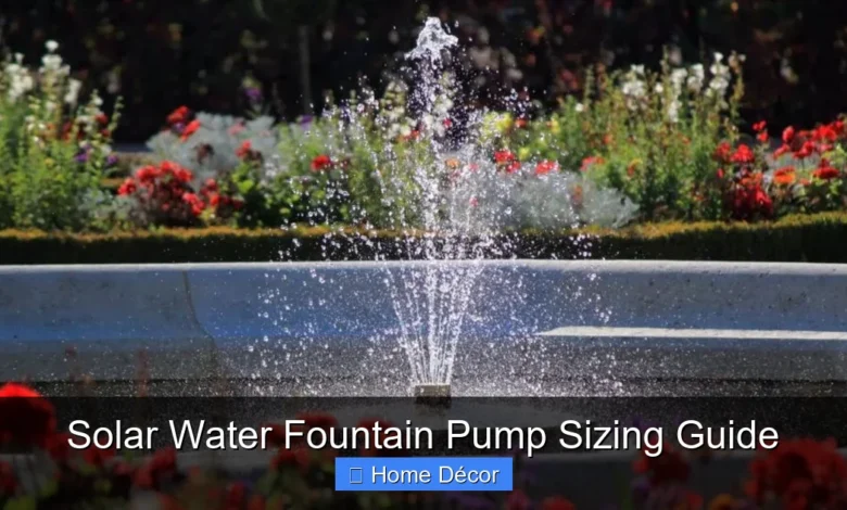 Solar Water Fountain Pump Sizing Guide