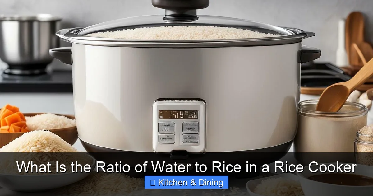 What Is the Ratio of Water to Rice in a Rice Cooker