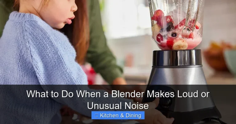 What to Do When a Blender Makes Loud or Unusual Noise