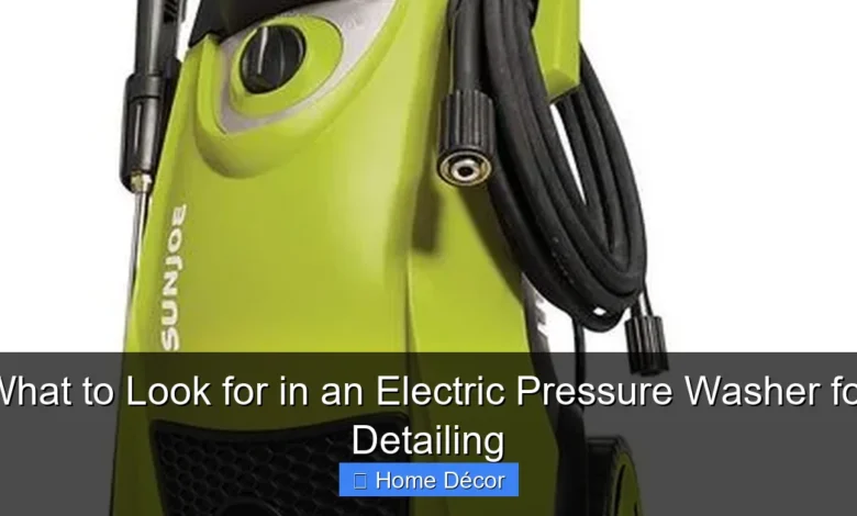 What to Look for in an Electric Pressure Washer for Detailing