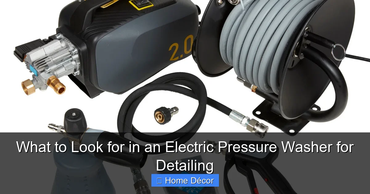 What to Look for in an Electric Pressure Washer for Detailing