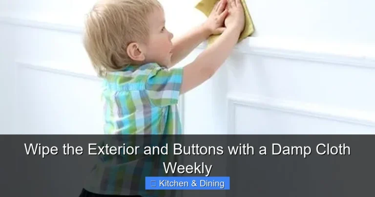 Wipe the Exterior and Buttons with a Damp Cloth Weekly